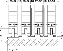 940.44.001 Tolóajtó teleszkóp vasalat Slido D-Line11
