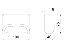 Forest FÜRDŐSZOBAI KIEGÉSZÍTŐ ÖNTAPADÓS DUPLA AKASZTÓ 100x75x40 MM SZÁLCSISZOLT - 10006260010