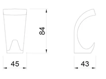 FOGAS ART 1130 45x84x43 mm MATT KRÓM