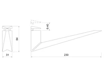 POLCTARTÓ ART RM40A ÁLLÍTHATÓ 31x84x230 mm NIKKEL