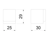 AJTÓÜTKÖZŐ ART FP05 GUMÍROZOTT, ÖNTAPADÓS 25x29x30 mm KRÓM
