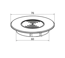 VILÁGÍTÁSTECHNIKAI KIEGÉSZÍTŐ SM-702 BEÉPÍTHETŐ VEZETÉK NÉLKÜLI TÖLTŐ 10W 12V DC D=76MM FEKETE
