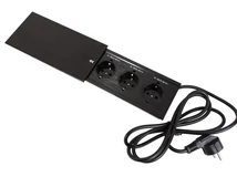 IRODABÚTOR TARTOZÉKOK KONNEKTOR ELOSZTÓ MODULBOX III - 3x230V MATT FEKETE