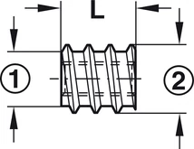 030.00.100 Fa-fém menetes anya M4