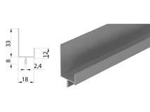 Forest ALUMÍNIUM FOGANTYÚPROFIL L807B 3000mm ALUMÍNIUM - 10000652215