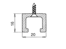 Forest FÜGGŐLEGES HARMÓNIKA VASALAT F1GFA3 AJTÓVEZETŐ SÍN 1180×20×16 mm FEKETE - 10002707400