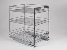 Forest BELSŐ FÉMRÁCS 24273.400 FENÉKLAPRA SZERELHETŐ 3 RÉSZES KIHÚZHATÓ POLC 345x510x475mm KRÓM - 10006250620