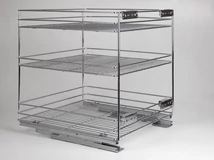 Forest BELSŐ FÉMRÁCS 24273.500 FENÉKLAPRA SZERELHETŐ 3 RÉSZES KIHÚZHATÓ POLC 445x510x475mm KRÓM - 10006250630