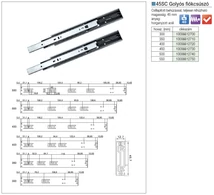 Forest GOLYÓS FIÓKCSÚSZÓ 45SC 45mm ÖNBEHÚZÓS CSILLAPÍTOTT 300mm TEHERB.:40kg ACÉL - 10006612700