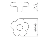Forest BÚTORFOGANTYÚ H149-44 RU3 SÁRGA VIRÁG GOMB SÁRGA - 10007250340