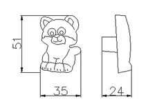 Forest BÚTORFOGANTYÚ H158-51 RU14 CICA GOMB SZÜRKE - 10007250420