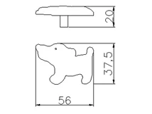 Forest BÚTORFOGANTYÚ 1885-56 ZN50 KUTYA GOMB ANTIKOLT EZÜST - 10007250470