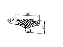 Forest BÚTORFOGANTYÚ 1268-62 62×21,5 ANTIKOLT EZÜST - 10007304180