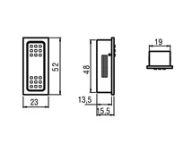 Forest BÚTORFOGANTYÚ 1597-52 52X23 ALUMÍNIUM - 10007304710