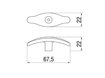 Forest BÚTORFOGANTYÚ 1889-67 22X67,5 ANTIKOLT BRONZ-TÖRT FEHÉR - 10007306310
