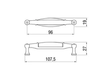 Forest BÚTORFOGANTYÚ 1699-107 96 ANTIKOLT BRONZ-TÖRT FEHÉR - 10007306341