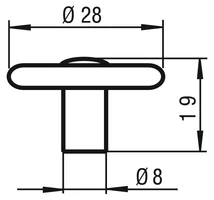 Forest BÚTORFOGANTYÚ 920-28 GOMB KRÓM - 10007414700