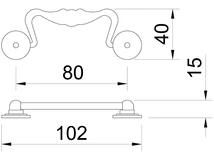 Forest BÚTORFOGANTYÚ 947-102 79,5 ANTIKOLT BRONZ - 10007416800