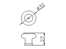 Forest BÚTORFOGANTYÚ SM 447-32 GOMB FEHÉR - 10007420800