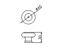 Forest BÚTORFOGANTYÚ SM 447-40 GOMB FEHÉR - 10007421200