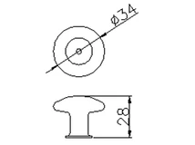 Forest BÚTORFOGANTYÚ SM 391-34 GOMB ARANY-FEHÉR - 10007423400