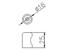 Forest BÚTORFOGANTYÚ 8006-25 GOMB MATT KRÓM - 10007432111