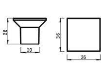 Forest BÚTORFOGANTYÚ 8045-36 36x36 MATT NIKKEL - 10007432180