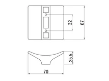 Forest BÚTORFOGANTYÚ C336/11 65x70 GALVANIZÁLT NIKKEL - 10007500305