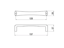 Forest BÚTORFOGANTYÚ C332B/31 128 MATT KRÓM - 10007500320