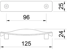 Forest BÚTORFOGANTYÚ C360C/31 96 MATT KRÓM - 10007500545