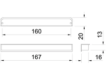 Forest BÚTORFOGANTYÚ C363B/31 170x20 MATT KRÓM - 10007500550