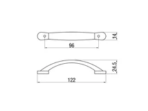 Forest BÚTORFOGANTYÚ 132-96 96 MATT KRÓM - 10007550070