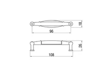 Forest BÚTORFOGANTYÚ M01.01.01.04 96 ANTIKOLT BRONZ-SZÍNES VIRÁG - 10007550256