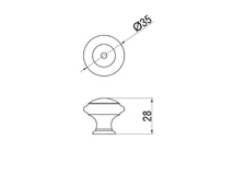 Forest BÚTORFOGANTYÚ 2025-35 Átm:35 ANTIKOLT BRONZ - 10007550510
