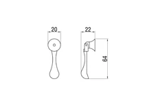 Forest BÚTORFOGANTYÚ 5059 22X64 ANTIKOLT BRONZ - 10007550530
