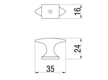 Forest BÚTORFOGANTYÚ 114-000 35x24 ANTIKOLT BRONZ - 10007550690