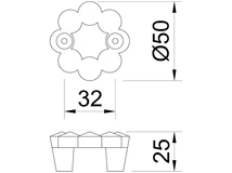 Forest BÚTORFOGANTYÚ 633.B32.KRE2 32 FEKETE NIKKEL-SWAROVSKI KRISTÁLY - 10007552182