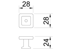 Forest BÚTORFOGANTYÚ WPO780.000.00T2 GOMB, 28x28x24 MM ANTIK FEKETE - 10007553026