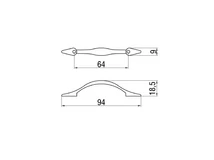 Forest BÚTORFOGANTYÚ T244-64 64 KRÓM - 10007601339