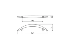 Forest BÚTORFOGANTYÚ T233-96 96 KRÓM - 10007606435