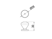 Forest BÚTORFOGANTYÚ T306-26 GOMB KRÓM - 10007607900