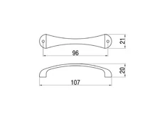 Forest BÚTORFOGANTYÚ T256-96 96 MATT KRÓM - 10007610021