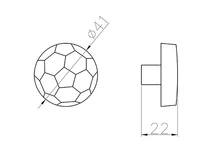 Forest BÚTORFOGANTYÚ T506 GOMB FEHÉR-FEKETE - 10007611050