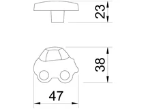 Forest BÚTORFOGANTYÚ T507 GOMB PIROS - 10007611060