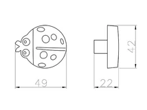 Forest BÚTORFOGANTYÚ T510 GOMB PIROS - 10007611090