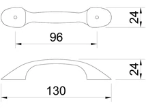 Forest BÚTORFOGANTYÚ E045-096 96 FÉNYES ANTIKOLT BRONZ - 10007651075