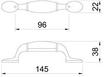 Forest BÚTORFOGANTYÚ E050-96 96 ANTIKOLT BRONZ-BARNA VIRÁG - 10007652030