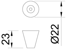 Forest BÚTORFOGANTYÚ A020-022 D:10-22mm, H:23mm ALUMÍNIUM - 10007653180