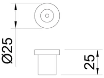 Forest BÚTORFOGANTYÚ A020-025 D:18-25mm, H:25mm ALUMÍNIUM - 10007653190