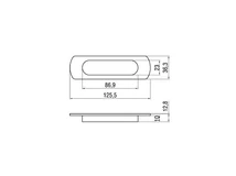 Forest BÚTORFOGANTYÚ P 274-125 TOLÓAJTÓKAGYLÓ 125,5x36,3 MATT KRÓM - 10007807222